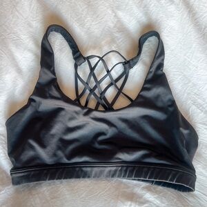Marika Tek - Charcoal Strappy Back Sports Bra - size S